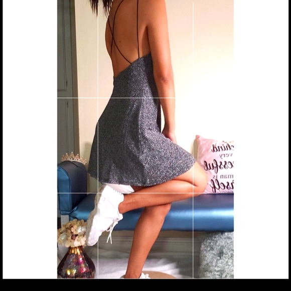 H&M divided dress♡size S ♡ black and silver with sparkles color - Picture 5 of 13